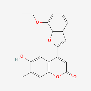 molecular formula C20H16O5 B2370527 4-(7-ethoxy-1-benzofuran-2-yl)-6-hydroxy-7-methyl-2H-chromen-2-one CAS No. 859659-29-3