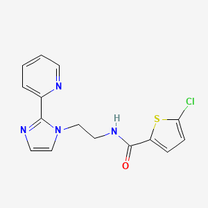 5-chloro-N-(2-(2-(pyridin-2-yl)-1H-imidazol-1-yl)ethyl)thiophene-2-carboxamide