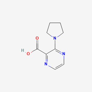 molecular formula C9H11N3O2 B2370530 3-(Pyrrolidin-1-yl)pyrazine-2-carboxylic Acid CAS No. 342422-98-4