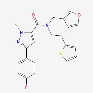 3-(4-fluorophenyl)-N-(furan-3-ylmethyl)-1-methyl-N-(2-(thiophen-2-yl)ethyl)-1H-pyrazole-5-carboxamide