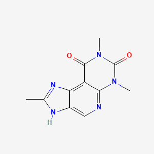 molecular formula C11H11N5O2 B2370533 2,6,8-三甲基-1H-咪唑并[4',5':4,5]吡啶并[2,3-d]嘧啶-7,9(6H,8H)-二酮 CAS No. 405925-71-5