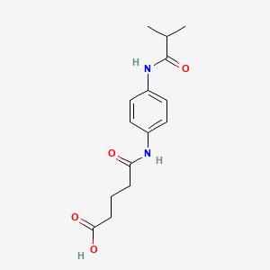 molecular formula C15H20N2O4 B2370536 5-[4-(Isobutyrylamino)anilino]-5-oxopentanoic acid CAS No. 925084-82-8