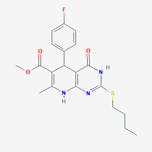 Methyl 2-(butylthio)-5-(4-fluorophenyl)-7-methyl-4-oxo-3,4,5,8-tetrahydropyrido[2,3-d]pyrimidine-6-carboxylate