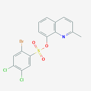 molecular formula C16H10BrCl2NO3S B2370539 (2-Methylquinolin-8-yl) 2-bromo-4,5-dichlorobenzenesulfonate CAS No. 2415563-99-2
