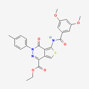 Ethyl 5-(3,5-dimethoxybenzamido)-4-oxo-3-(p-tolyl)-3,4-dihydrothieno[3,4-d]pyridazine-1-carboxylate