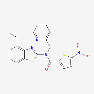 N-(4-ethylbenzo[d]thiazol-2-yl)-5-nitro-N-(pyridin-2-ylmethyl)thiophene-2-carboxamide