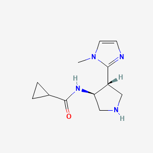 N-[(3S,4R)-4-(1-Methylimidazol-2-yl)pyrrolidin-3-yl]cyclopropanecarboxamide