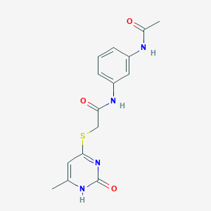 N-(3-acetamidophenyl)-2-[(6-methyl-2-oxo-1H-pyrimidin-4-yl)sulfanyl]acetamide
