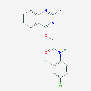 molecular formula C17H13Cl2N3O2 B2370562 N-(3-ethylphenyl)-2-methyl-5-(2-methyl-1,3-thiazol-4-yl)benzenesulfonamide CAS No. 1116082-31-5
