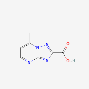 molecular formula C7H6N4O2 B2370564 7-Methyl-[1,2,4]triazolo[1,5-a]pyrimidine-2-carboxylic acid CAS No. 438031-05-1