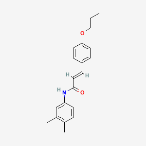 molecular formula C20H23NO2 B2370567 (2E)-N-(3,4-dimethylphenyl)-3-(4-propoxyphenyl)prop-2-enamide CAS No. 433707-88-1