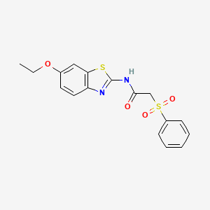 N-(6-ethoxy-1,3-benzothiazol-2-yl)-2-(phenylsulfonyl)acetamide