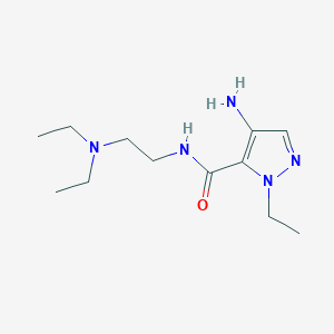 molecular formula C12H23N5O B2370576 4-Amino-N-[2-(diethylamino)ethyl]-1-ethyl-1H-pyrazole-5-carboxamide CAS No. 1467822-62-3