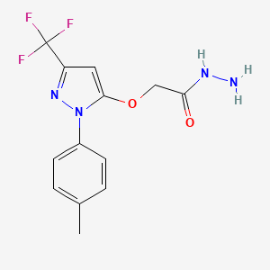 2-{[1-(4-methylphenyl)-3-(trifluoromethyl)-1H-pyrazol-5-yl]oxy}acetohydrazide