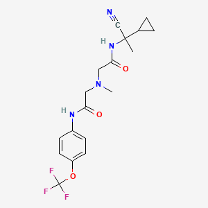 2-[[2-[(1-Cyano-1-cyclopropylethyl)amino]-2-oxoethyl]-methylamino]-N-[4-(trifluoromethoxy)phenyl]acetamide