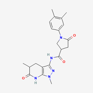 N-(1,5-dimethyl-6-oxo-4,5,6,7-tetrahydro-1H-pyrazolo[3,4-b]pyridin-3-yl)-1-(3,4-dimethylphenyl)-5-oxopyrrolidine-3-carboxamide