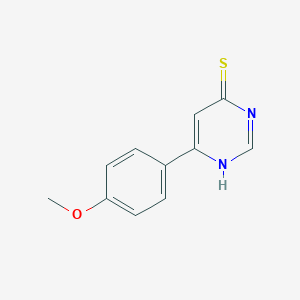 molecular formula C11H10N2OS B2370591 6-(4-Methoxyphenyl)pyrimidine-4-thiol CAS No. 1286721-07-0