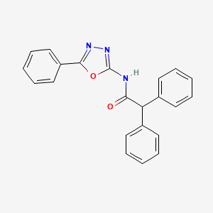 2,2-diphenyl-N-(5-phenyl-1,3,4-oxadiazol-2-yl)acetamide