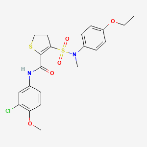 N-(3-chloro-4-methoxyphenyl)-3-[(4-ethoxyphenyl)(methyl)sulfamoyl]thiophene-2-carboxamide