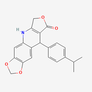 9-(4-isopropylphenyl)-6,9-dihydro[1,3]dioxolo[4,5-g]furo[3,4-b]quinolin-8(5H)-one