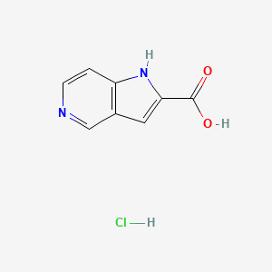 molecular formula C8H7ClN2O2 B2370606 1H-pyrrolo[3,2-c]pyridine-2-carboxylic acid hydrochloride CAS No. 1453272-23-5