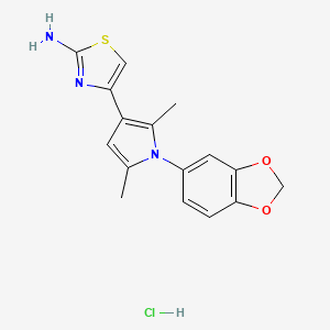 4-[1-(1,3-benzodioxol-5-yl)-2,5-dimethyl-1H-pyrrol-3-yl]-1,3-thiazol-2-amine hydrochloride