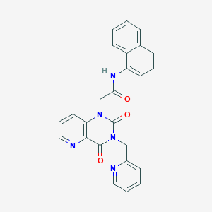 molecular formula C25H19N5O3 B2370622 2-(2,4-dioxo-3-(pyridin-2-ylmethyl)-3,4-dihydropyrido[3,2-d]pyrimidin-1(2H)-yl)-N-(naphthalen-1-yl)acetamide CAS No. 941989-19-1