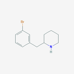 molecular formula C12H16BrN B2370624 2-[(3-溴苯基)甲基]哌啶 CAS No. 1225784-84-8