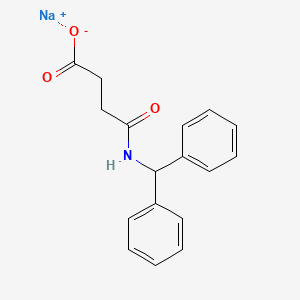 Sodium 3-[(diphenylmethyl)carbamoyl]propanoate