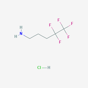 molecular formula C5H9ClF5N B2370638 4,4,5,5,5-Pentafluoropentan-1-amine hydrochloride CAS No. 2228759-27-9