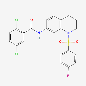 2,5-dichloro-N-(1-((4-fluorophenyl)sulfonyl)-1,2,3,4-tetrahydroquinolin-7-yl)benzamide