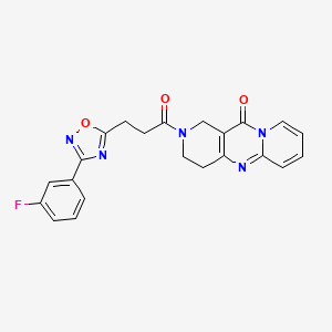 2-(3-(3-(3-fluorophenyl)-1,2,4-oxadiazol-5-yl)propanoyl)-3,4-dihydro-1H-dipyrido[1,2-a:4',3'-d]pyrimidin-11(2H)-one