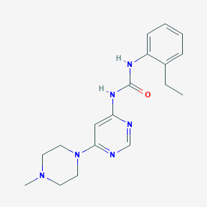molecular formula C18H24N6O B2370656 1-(2-Ethylphenyl)-3-(6-(4-methylpiperazin-1-yl)pyrimidin-4-yl)urea CAS No. 1396764-87-6