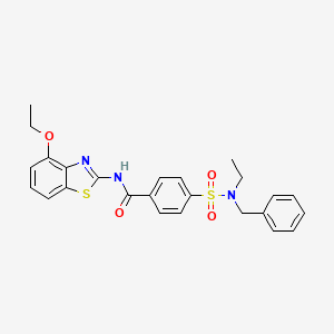 molecular formula C25H25N3O4S2 B2370660 4-[benzyl(ethyl)sulfamoyl]-N-(4-ethoxy-1,3-benzothiazol-2-yl)benzamide CAS No. 501351-65-1