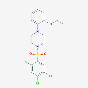 molecular formula C19H22Cl2N2O3S B2370661 1-(4,5-Dichloro-2-methylbenzenesulfonyl)-4-(2-ethoxyphenyl)piperazine CAS No. 1808874-96-5