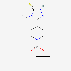 tert-butyl 4-(4-ethyl-5-sulfanyl-4H-1,2,4-triazol-3-yl)piperidine-1-carboxylate