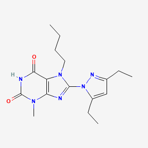 8-(3,5-Diethylpyrazolyl)-7-butyl-3-methyl-1,3,7-trihydropurine-2,6-dione