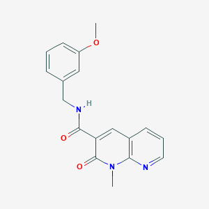 molecular formula C18H17N3O3 B2370667 N-(3-methoxybenzyl)-1-methyl-2-oxo-1,2-dihydro-1,8-naphthyridine-3-carboxamide CAS No. 899744-90-2