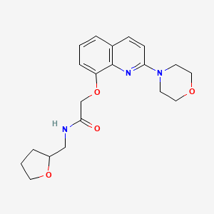 2-((2-morpholinoquinolin-8-yl)oxy)-N-((tetrahydrofuran-2-yl)methyl)acetamide