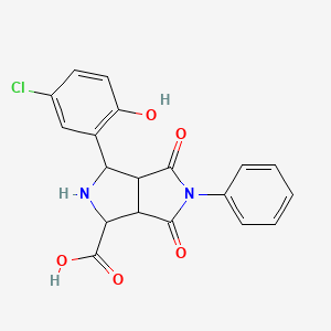 3-(5-Chloro-2-hydroxyphenyl)-4,6-dioxo-5-phenyloctahydropyrrolo[3,4-c]pyrrole-1-carboxylic acid