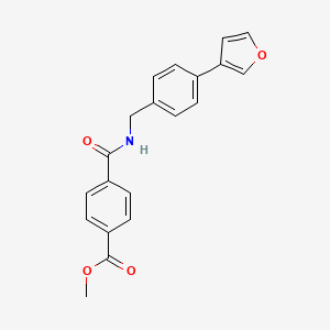 molecular formula C20H17NO4 B2370679 Methyl 4-((4-(furan-3-yl)benzyl)carbamoyl)benzoate CAS No. 2034350-77-9