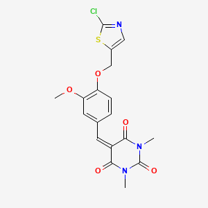 5-({4-[(2-chloro-1,3-thiazol-5-yl)methoxy]-3-methoxyphenyl}methylene)-1,3-dimethyl-2,4,6(1H,3H,5H)-pyrimidinetrione