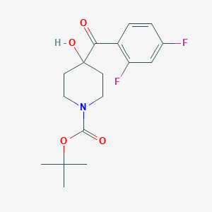 molecular formula C17H21F2NO4 B2370694 Tert-butyl 4-(2,4-difluorobenzoyl)-4-hydroxypiperidine-1-carboxylate CAS No. 2375268-51-0