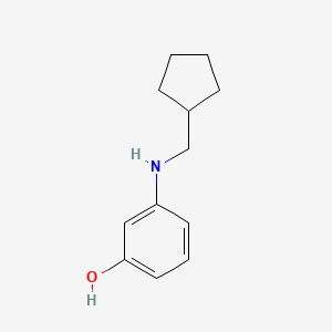 molecular formula C12H17NO B2370700 3-(Cyclopentylmethylamino)phenol CAS No. 1248647-47-3