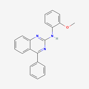 molecular formula C21H17N3O B2370702 N-(2-methoxyphenyl)-4-phenylquinazolin-2-amine CAS No. 331988-64-8