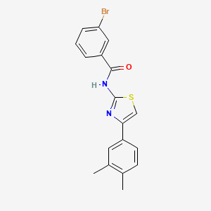 3-bromo-N-[4-(3,4-dimethylphenyl)-1,3-thiazol-2-yl]benzamide