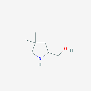 molecular formula C7H15NO B2370709 (4,4-二甲基吡咯烷-2-基)甲醇 CAS No. 1073283-04-1