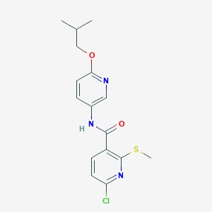 6-chloro-N-[6-(2-methylpropoxy)pyridin-3-yl]-2-(methylsulfanyl)pyridine-3-carboxamide