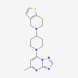 5-[1-(5-Methyl-[1,2,4]triazolo[1,5-a]pyrimidin-7-yl)piperidin-4-yl]-6,7-dihydro-4H-thieno[3,2-c]pyridine