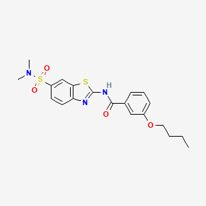 molecular formula C20H23N3O4S2 B2370731 3-butoxy-N-(6-(N,N-dimethylsulfamoyl)benzo[d]thiazol-2-yl)benzamide CAS No. 923217-77-0